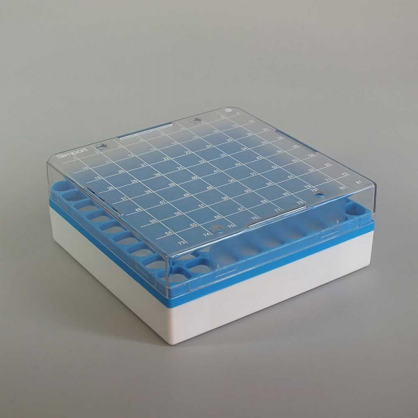 81 Pos Cryobox, 1.0 - 2.0ml Vials, Blue
